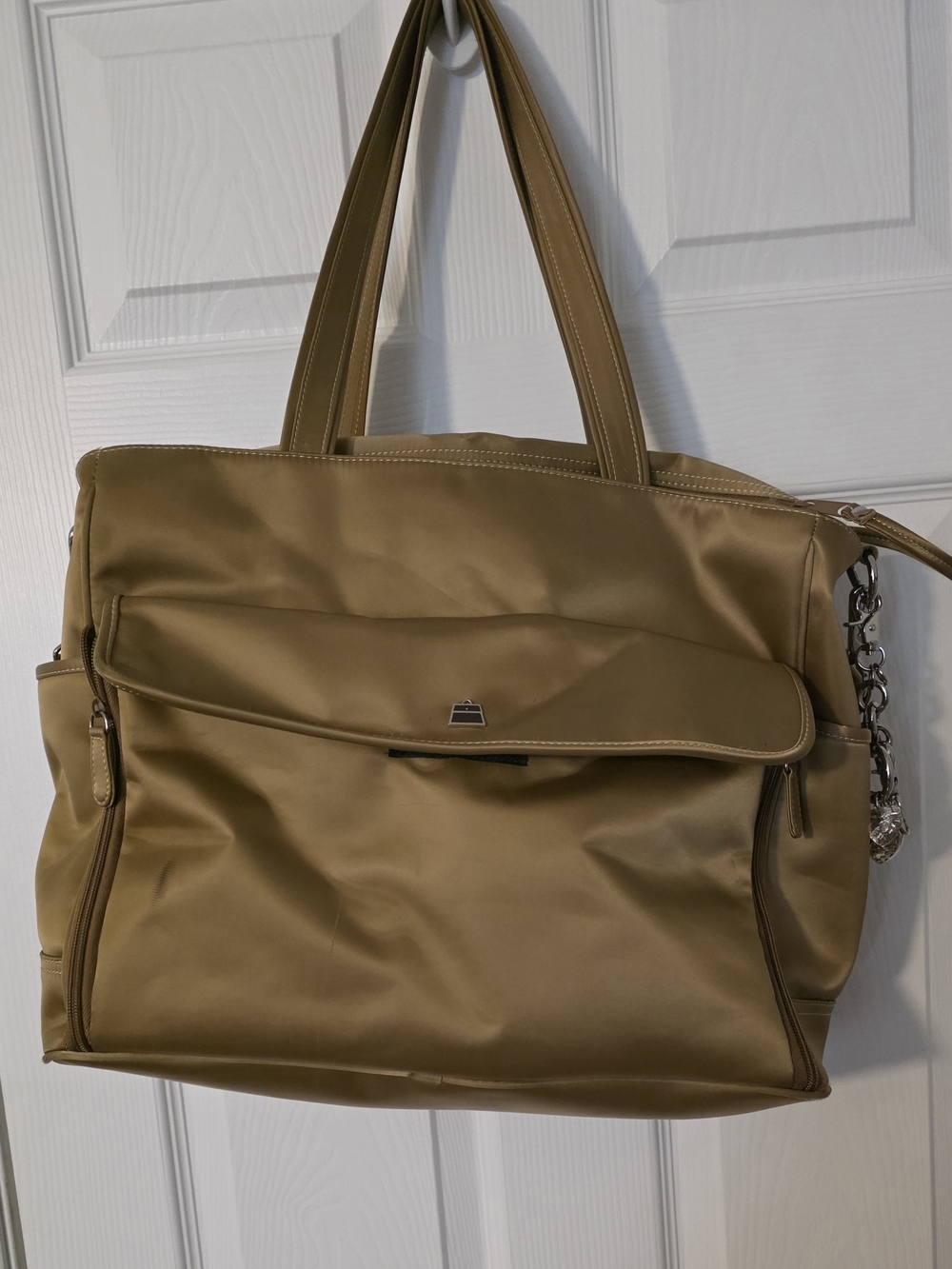 Kathy Van Zeeland Tan Baby Bag